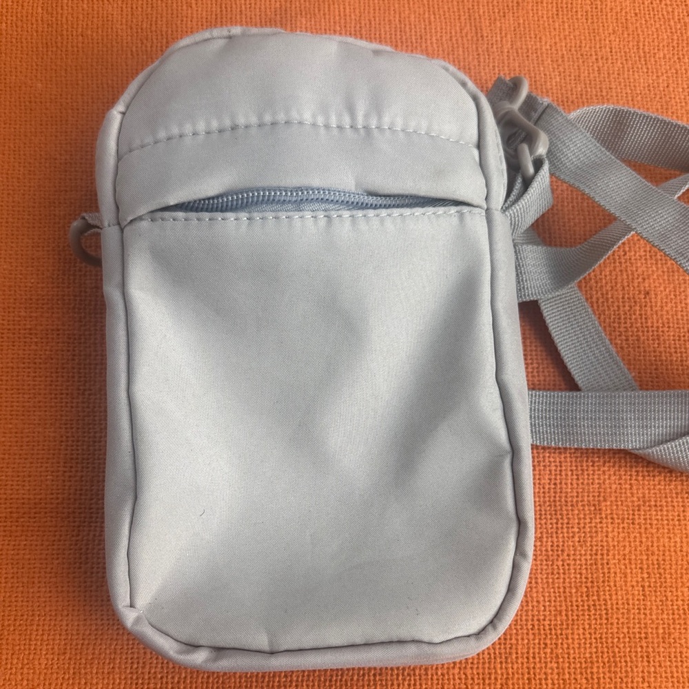 Slim Gray Crossbody Phone Pouch - Men’s Minimal Shoulder Bag